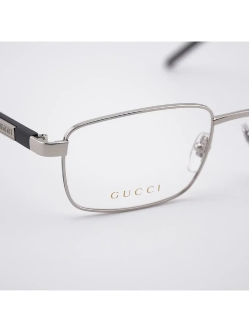 Gucci GG1801O 001 Eyeglasses Silver 54mm Rectangle Frame